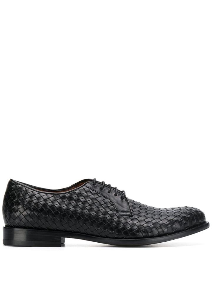 Tagliatore Woven Derby Shoes - Black