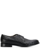 Tagliatore Woven Derby Shoes - Black