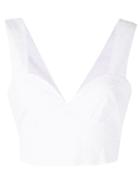 Sir. Charlee Embroidered Crop Top - White