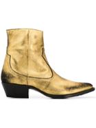 Amiri Western Metallic Boots - Gold
