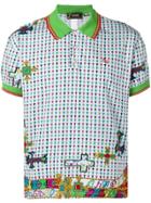 Versace Vintage 2000's Crosses Polo Shirt - Grey