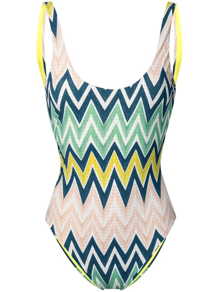 M Missoni Zigzag One-piece Swimsuit - Blue