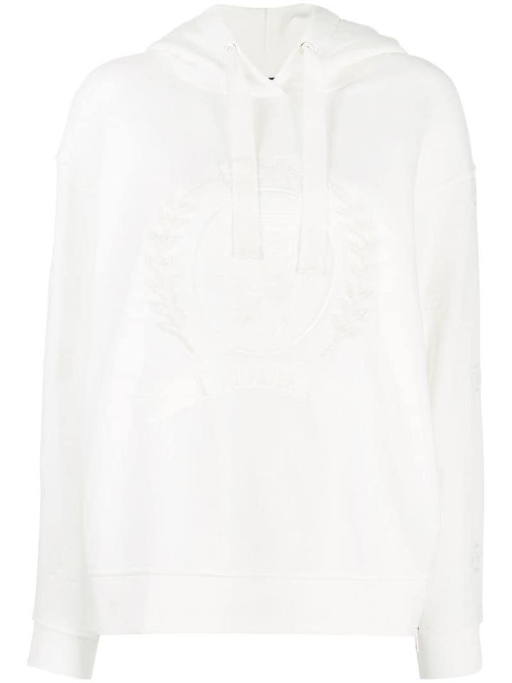 Tommy Hilfiger Crest Embroidery Hoodie - White