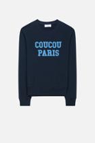 Ami Alexandre Mattiussi Coucou Paris Sweatshirt, Men's, Size: Xxs, Blue, Cotton