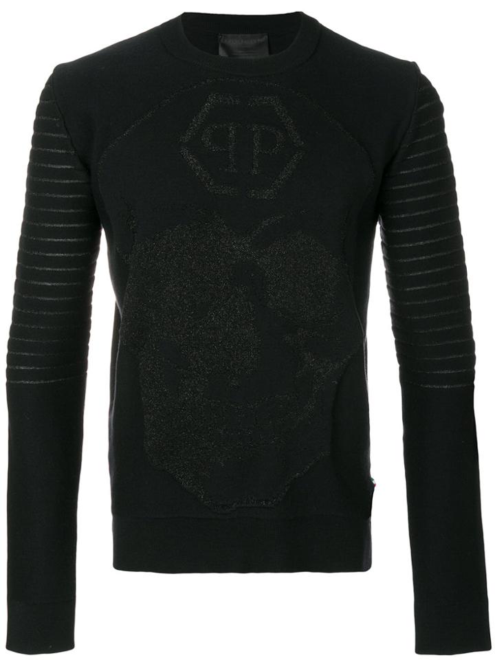Philipp Plein Ribbed Sweater - Black