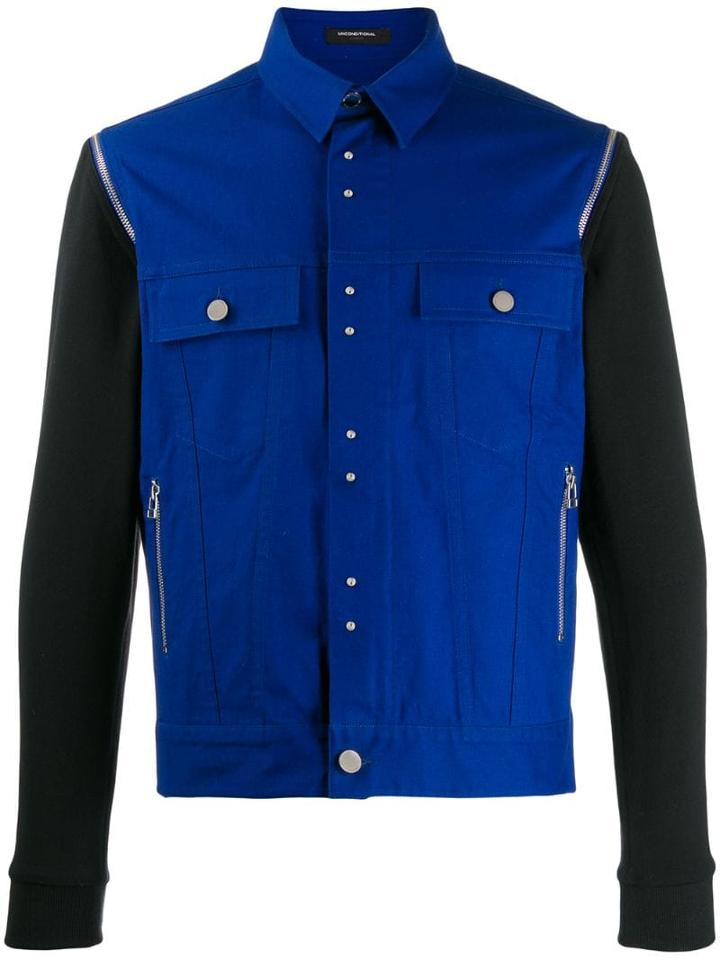 Unconditional Detachable Sleeved Jacket - Blue