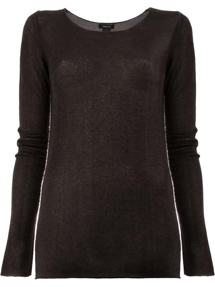 Avant Toi Fine Knit Sweater - Black