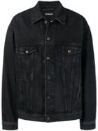 Balenciaga Embroidered Denim Jacket - Grey