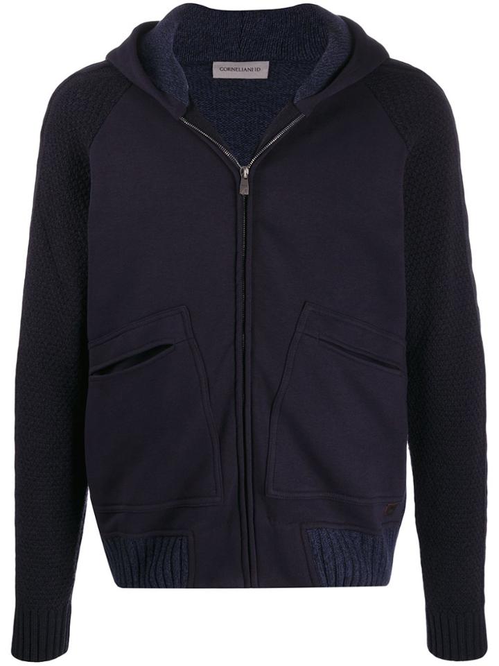 Corneliani Hoodie Jacket - Blue