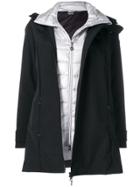 Ea7 Emporio Armani Hooded Zipped Jacket - Black
