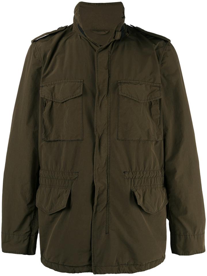Aspesi - High Collar Military Jacket - Men - Polyester/polyamide - L, Green, Polyester/polyamide