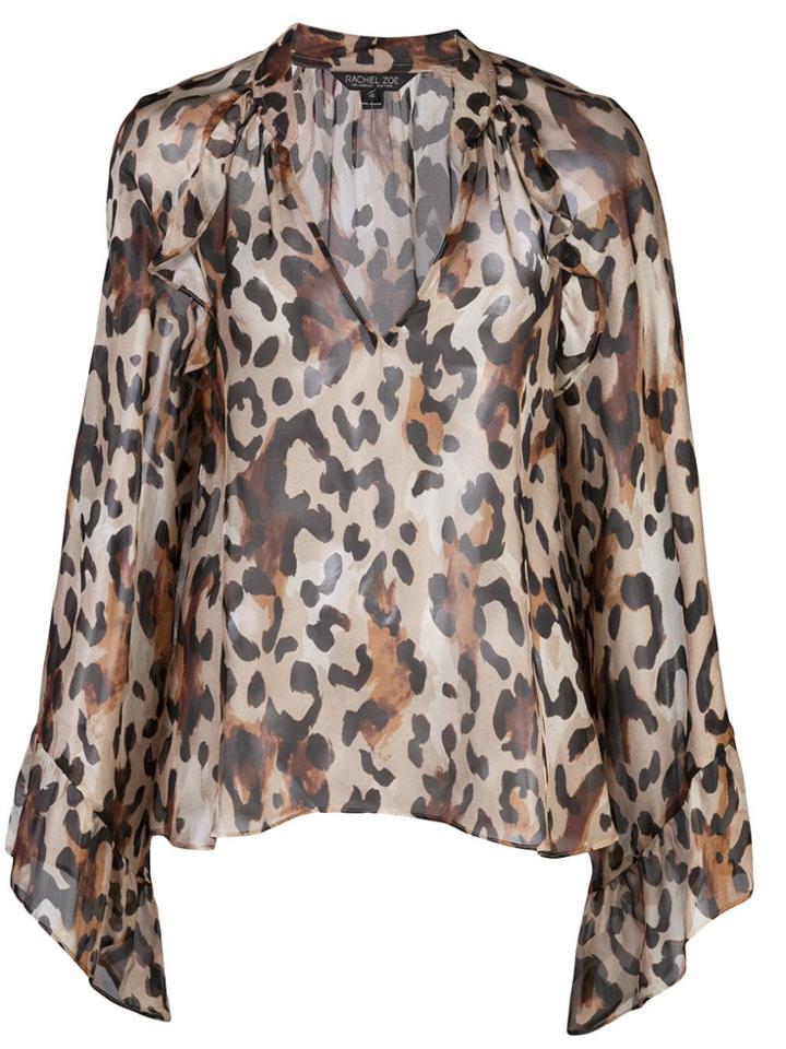 Rachel Zoe Leopard Print Blouse - Brown