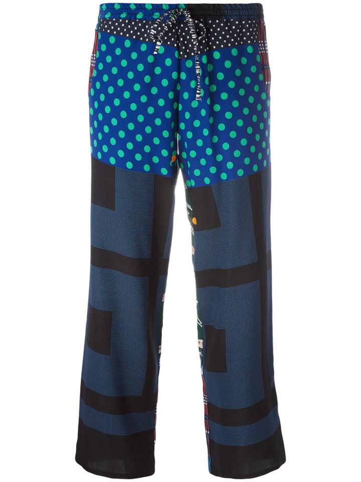 Pierre-louis Mascia - Printed Trousers - Women - Silk/spandex/elastane - M, Women's, Green, Silk/spandex/elastane
