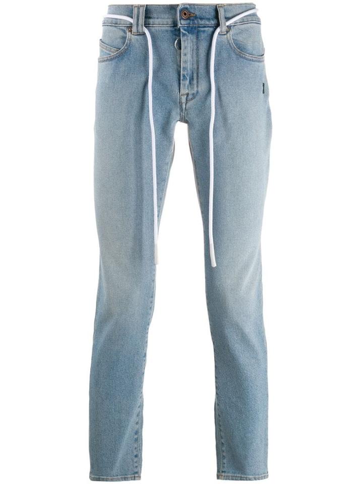 Off-white Slim Fit String Belt - Blue