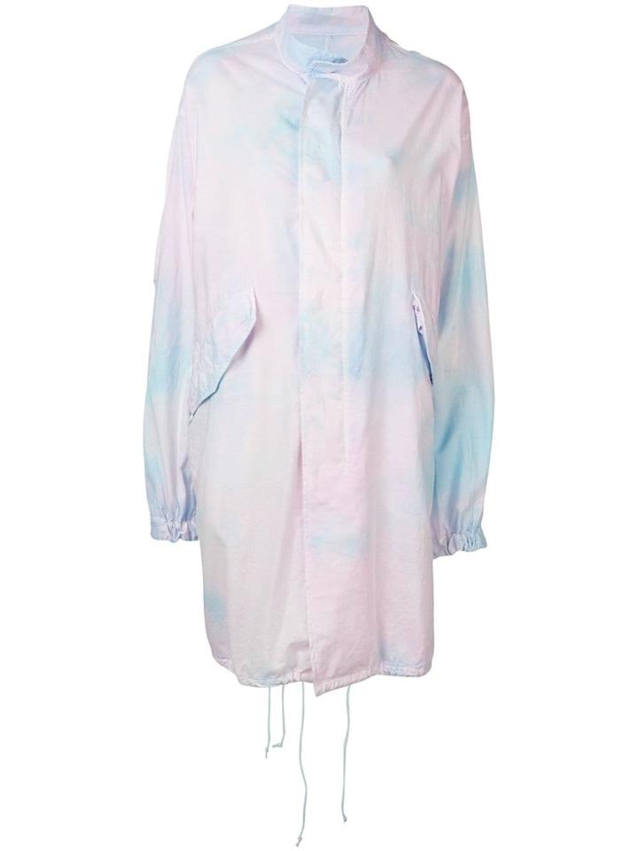 Mm6 Maison Margiela Tie Dye Parka Coat - Pink