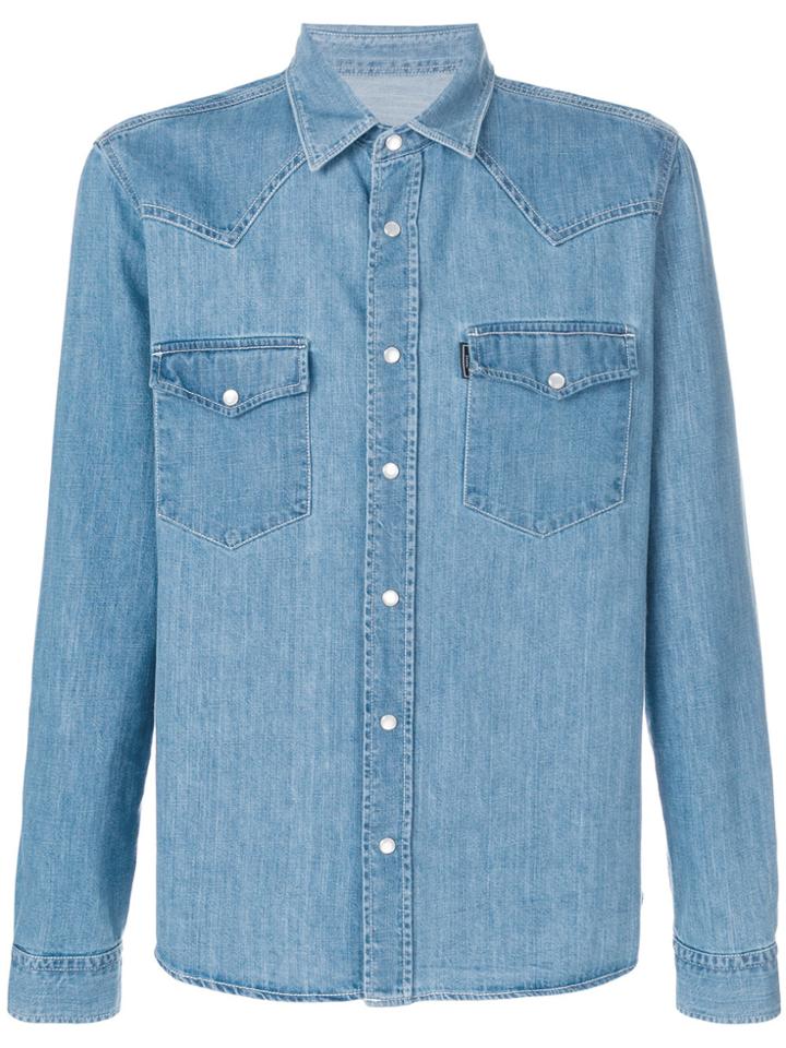 Ami Alexandre Mattiussi Ami Fit Denim Shirt - Blue