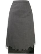 Nº21 Tailored Step Hem Skirt - Grey