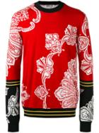Mcq Alexander Mcqueen - Color Block Patterned Sweater - Men - Cotton/wool - M, Red, Cotton/wool