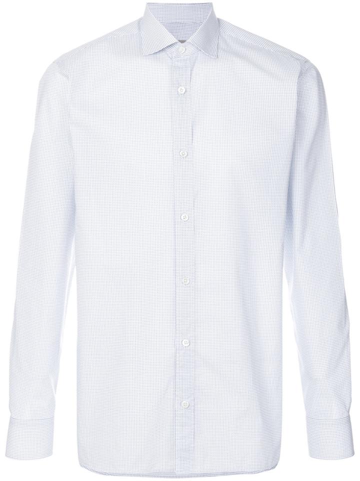 Z Zegna Pattern Print Shirt - Blue