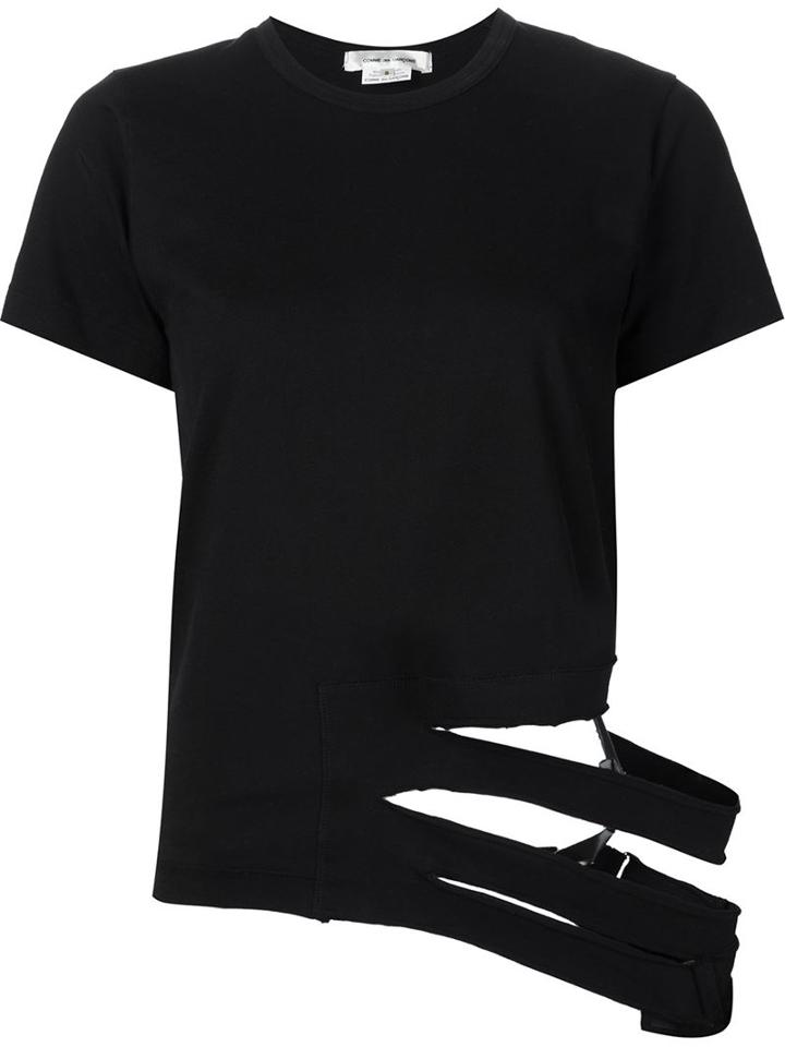 Comme Des Garçons Distressed T-shirt, Women's, Size: Medium, Black, Cotton
