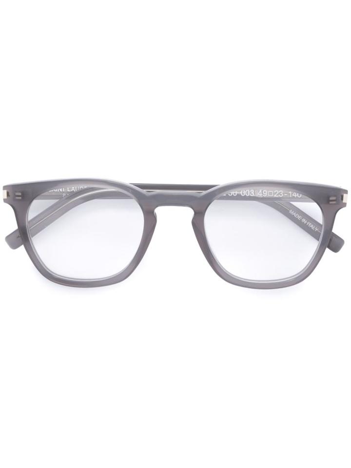 Saint Laurent - Square Frame Glasses - Unisex - Acetate - One Size, Grey, Acetate