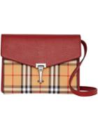 Burberry Small Vintage Check And Leather Crossbody Bag - Pink