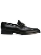 Salvatore Ferragamo Gancini Buckle Loafers, Men's, Size: 10, Black, Calf Leather/leather
