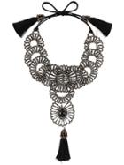 Night Market Tassel Detail Necklace, Women's, Black