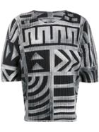 Homme Plissé Issey Miyake Printed Ribbed Shirt - Grey