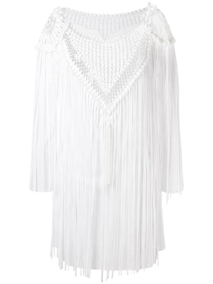 Amir Slama Fringed Dress - White