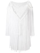 Amir Slama Fringed Dress - White
