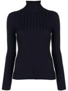 Aspesi Ribbed Turtleneck Sweater - Blue