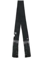 Saint Laurent Fringe Detail Scarf - Black
