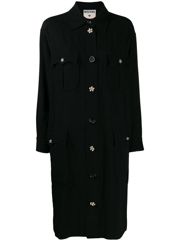 Moschino Pre-owned Midi Shirt Dress - Black