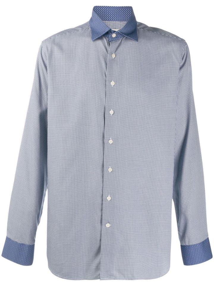 Etro Micro Check Shirt - Blue