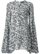 Dresscamp Floral Print Mini Dress, Women's, Size: 36, Grey, Silk