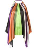 Ssheena Striped Flared Blouse - Multicolour