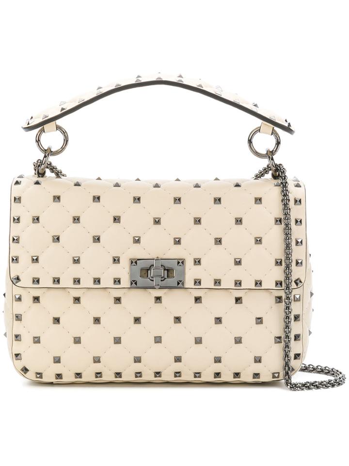 Valentino Rockstud Shoulder Bag - Nude & Neutrals