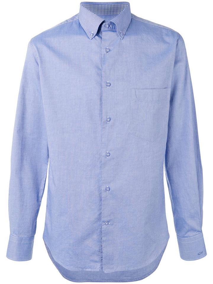 Paul & Shark - Buttoned Shirt - Men - Cotton - 41, Blue, Cotton