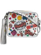 Anya Hindmarch - Stickers Crossbody Bag - Women - Goat Skin - One Size, Grey, Goat Skin