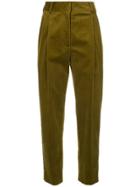H Beauty & Youth Corduroy Cropped Trousers - Green