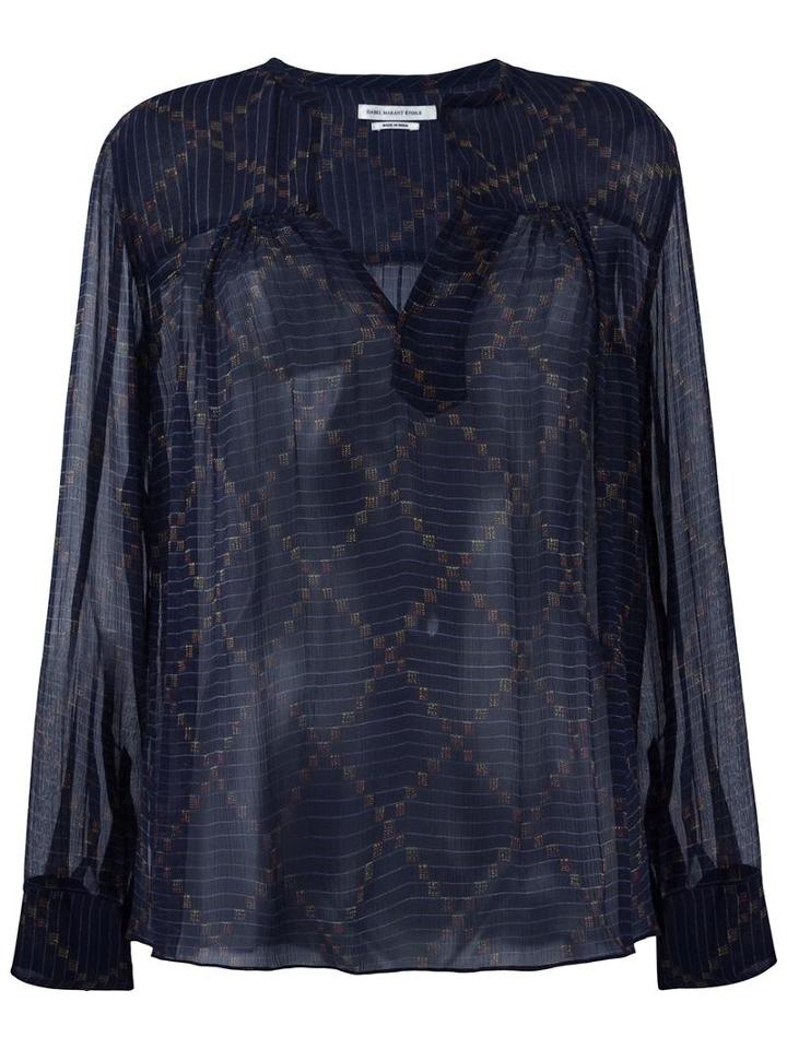 Isabel Marant Étoile Pattern Print Blouse, Women's, Size: 40, Blue, Silk