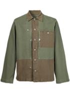 Maison Margiela Panelled Shirt Jacket, Men's, Size: 42, Green, Cotton