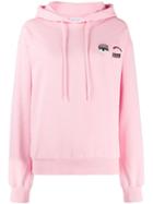 Chiara Ferragni Embroidered Eyelash Hoodie - Pink