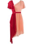 Three Floor Chimera Two-tone Pleated Dress - Pink