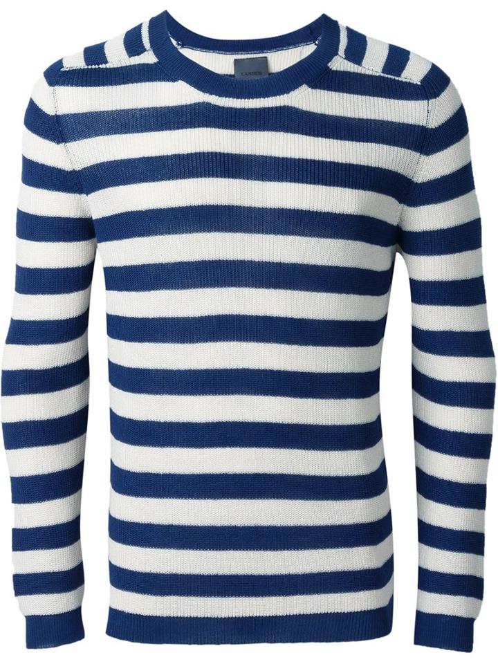 Laneus Striped Sweater, Men's, Size: 52, Blue, Cotton