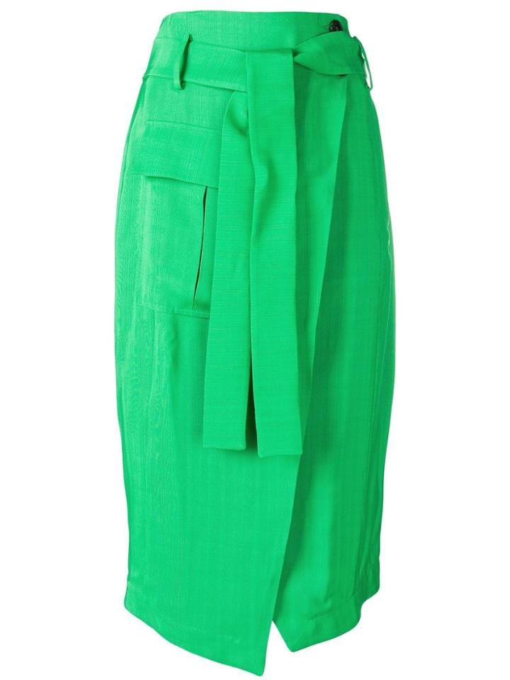 Erika Cavallini Belted Wrap Skirt - Green