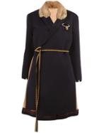 Undercover Collar Detail Contrast Belt Coat