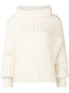 Maison Flaneur Ribbed Knit Sweater - White