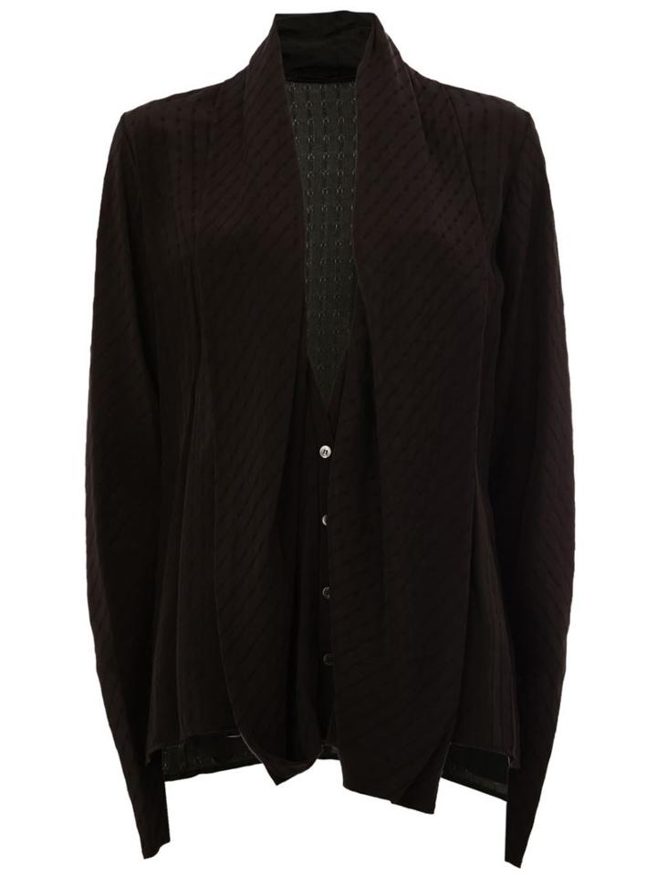 Haider Ackermann Draped Shawl Collar Cardigan, Women's, Size: 38, Black, Silk/viscose